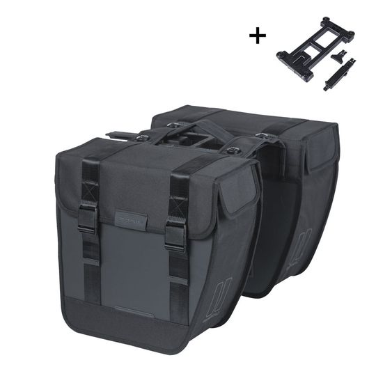 Basil dubbele tas Tour Waterproof MIK 28l zwart